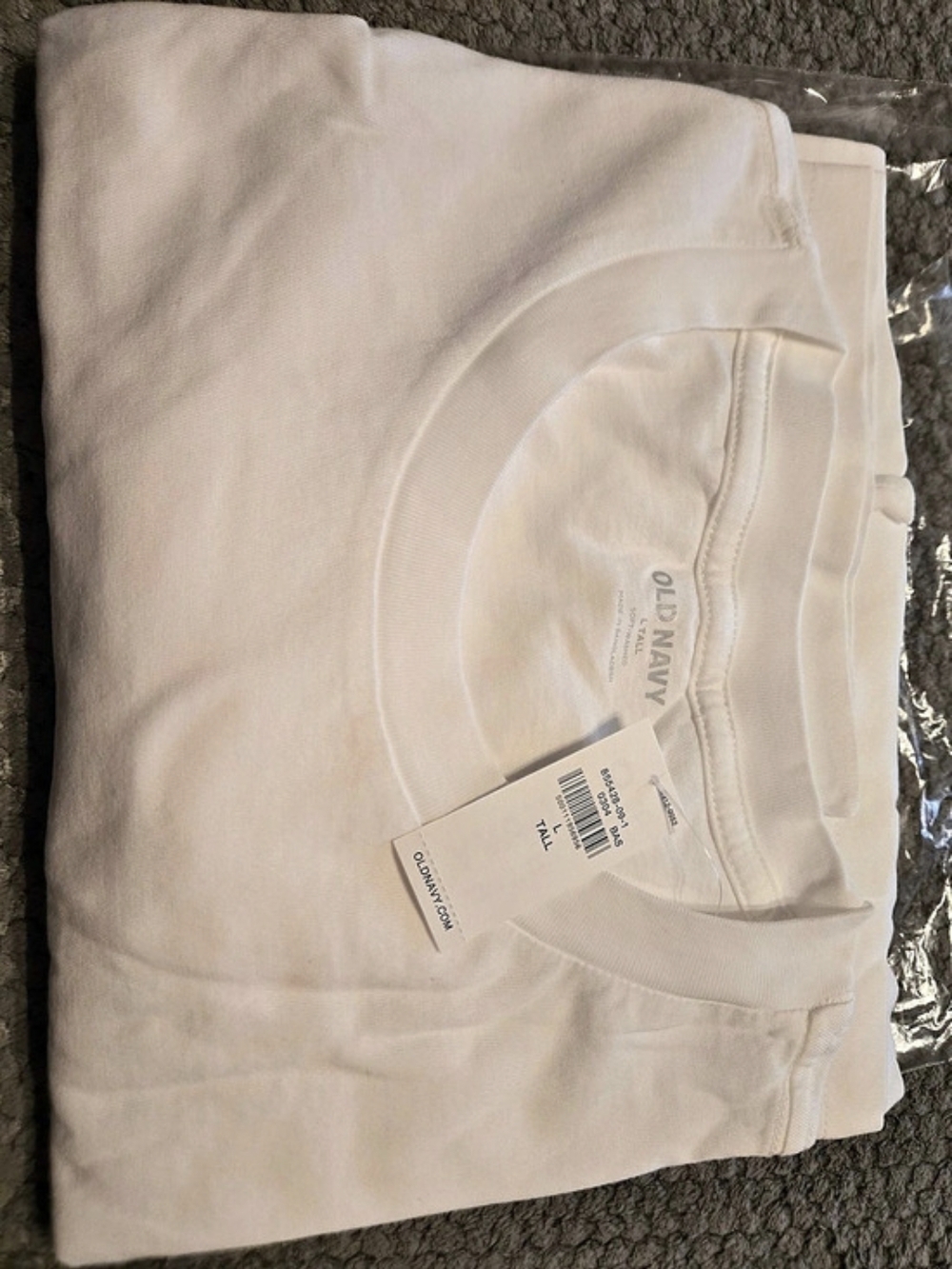 Old Navy Soft-Washed Crew-Neck T-Shirt for Men White Large Tall